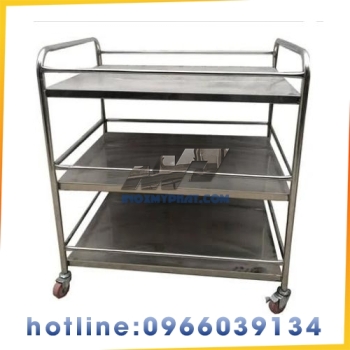 XE ĐẨY INOX 3 TẦNG
